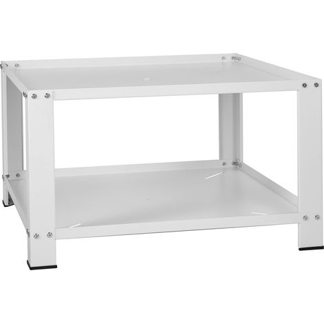 Mophorn Piedistallo per lavanderia con ripiano portaoggetti, 711Lx711Wx406H mm,base universale per lavatrice e asciugatrice,capacità 299 kg, piattaforma in acciaio resistente per lavatrice