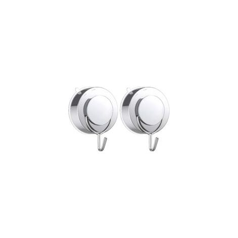 Set di 2 ganci a ventosa ritorti staccabili con ganci in metallo per finestre, vetro, cucina, bagno, doccia, ganci da parete per decorazioni con ghirlande di luffa - Crezuo