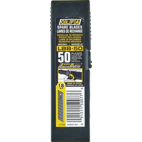 LAMES OLFA NOIRES (ETUI 50 LAMES) ROMUS 92740