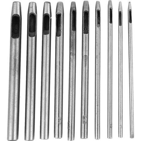 Ensemble de perforations, 10 pièces en cuir sangle ceinture fleur en forme de pétale oeillet perforation perçage bricolage perforateur à main (1/5)