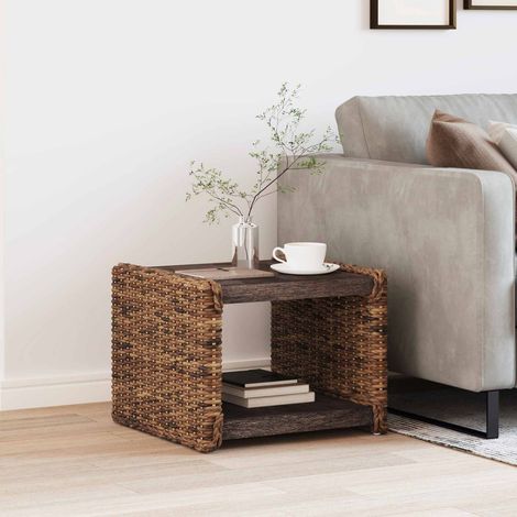 Couchtisch Natur 45 x 45 x 45 cm Massives Mahagoni Holz