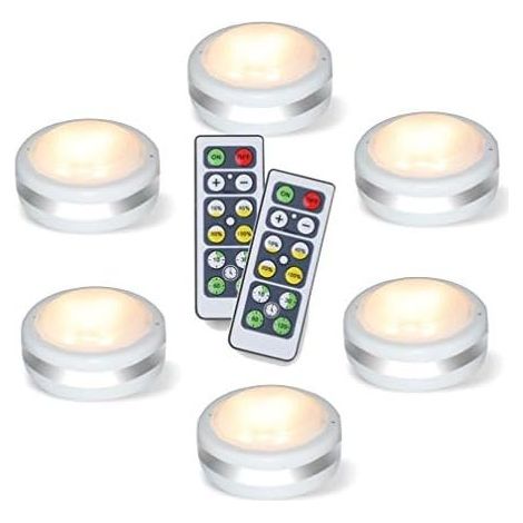Ensemble de 6 lampes LED, télécommande, alimentées par piles, pour la décoration et une utilisation dans différents environnements.-AquaForge (1/5)