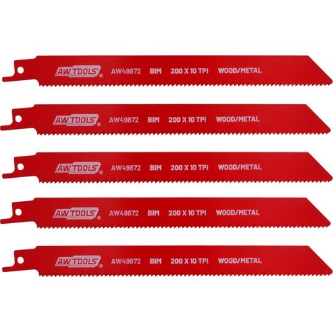 Awtools brzeszczot bim do piły szablastej 200mm 10 z/cal /5szt /metal-drewno (1/3)