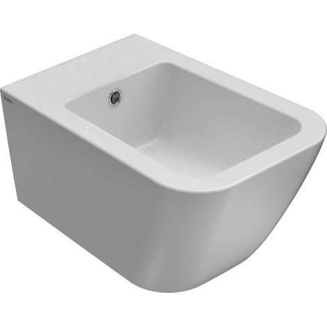 Bidet céramique mural 52x36 cm Globo Stone STS10BI  Blanc - Céramique (1/4)