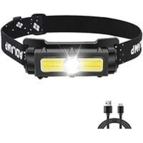 Lampe Frontale Puissante 1000 Lumens,Lampe Frontale LED Rechargeable avec Lumière Rouge Blanche et Aimant Amovible Torche Frontale 7 modes pour la Course, le Camping, la Pêche [Classe énergétique A+++ (1/4)