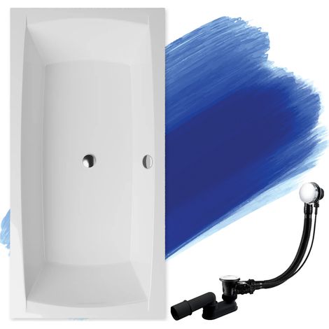 Baignoire Rectangulaire 140x70, Siphon de bain et pieds (support) - Set 3en1 - Fabriqué en UE - BADLAND APRI