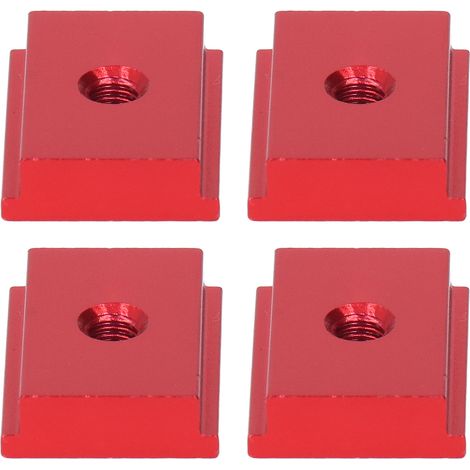 4 Pièces Coulisseaux Alliage Aluminium Type T M6 Rouge, Accessoires Machine Bois Guidage Linéaire Série 30 (1/5)