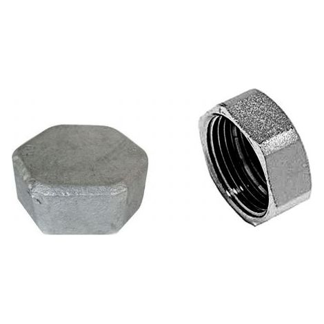 CALOTTA TAPPO ZINCATA PER TUBO ACQUA DIAMETRO ( 2 PEZZI ) Ø 1/2"