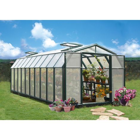 Canopia Hobby Gardener Doppio Strato Serra Da Giardino in Policarbonato 641X266X208 cm Verde (1/5)