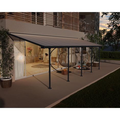 Canopia Feria Marquesina Pérgola De Aluminio 3X8.51 m Gris (1/5)
