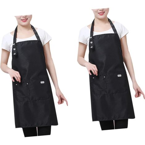 2 Pièces Tabliers En Tissu Tabliers Avec Poche Tablier Adulte Tablier Créatif Travail Imperméable (1/5)