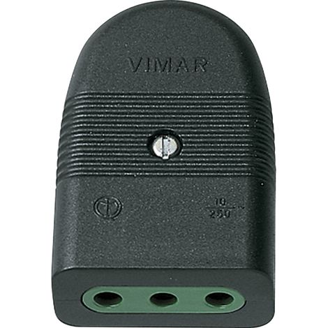VIMAR - 01023 2P+T 10A P11 Axialsteckdose, schwarz