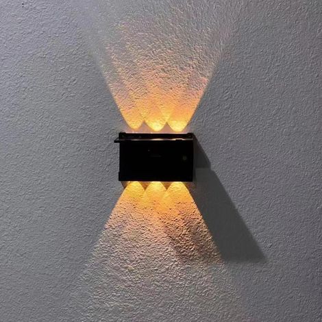 Jandei - Aplique solar pared Luz Cálida con 6 leds 10W 2000mAH
