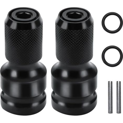 2 Pièces Adaptateur de Douille 1/2 Carré à 1/4 de Tige Hexagonale Convertisseur de Mandrin à Libération Rapide, pour Clé à Chocs Et à Cliquet (1/5)