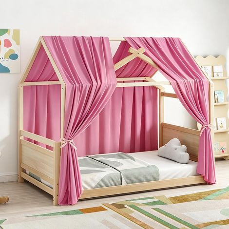 Parure de lit - 2 pièces - Ciel de lit en mousseline - Ciel de lit pour enfants - Décoration de chambre d'enfant - 67 x 270 cm (1/5)