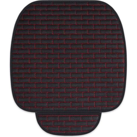Coussin de siège Universel pour siège Avant, 60 x 49 cm, antidérapant, Doux et Respirant, Anti-poussière, pour siège Auto, Chaise de Bureau (Noir) (1/5)