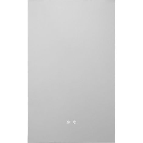 Specchio da parete rettangolare 55x90 cm per bagno con luce LED e antiappannamento Riben SKLUM (1/5)