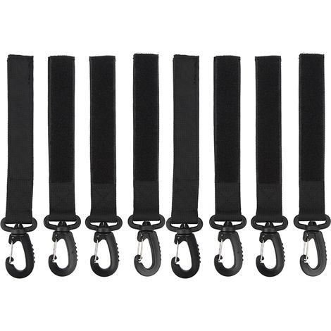 GARRYFIZH 8 Sangles Crochets Nylon pour Pagaie Kayak - Portables, Fixation pour Bateau (1/5)