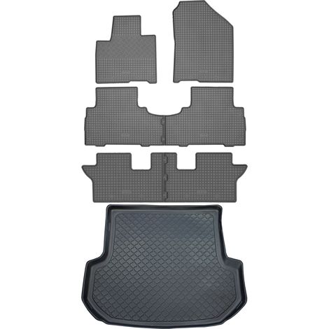Kia Sorento III SUV (5 portes) - Kit de tapis de sol en caoutchouc + tapis de coffre (1/5)