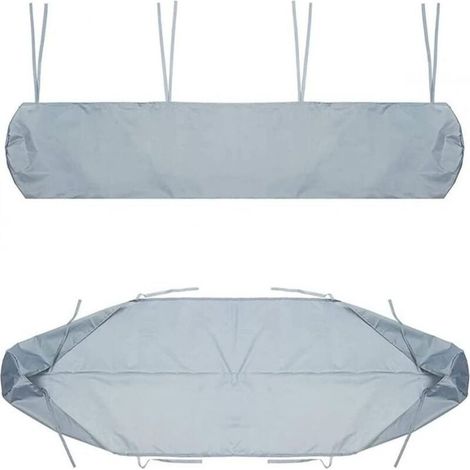 Housse auvent jardin 3,5m, 210D oxford anti-UV étanche, protection hiver (gris) (1/4)