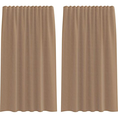 Maison Exclusive - Voile Vorhänge mit Stangentaschen 2 Stk. Hellb