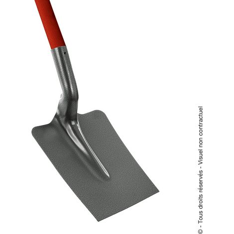 Pelle de jardin PRO TERRASSIER carrée à col de cygne 25cm en acier trempé emmanchée bois pomme 110cm - MERMIER - 554125 (1/5)