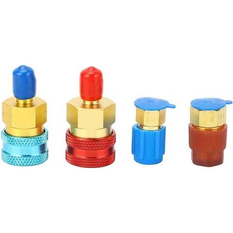Kit de Raccords Rapides R1234yf vers R134a en Laiton pour Recharge Climatisation Auto (1/5)