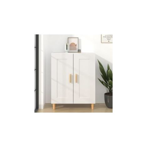 Buffet Blanc 69,5x34x90 Bois d'ingénierie (1/5)