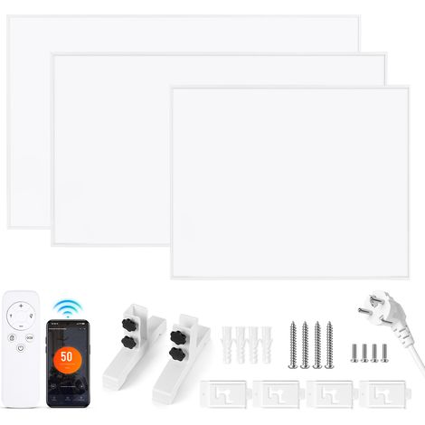 Jiubiaz Infrarotheizung Fernbedienung 300W Elektroheizer Thermostat Touchscreen (1/5)