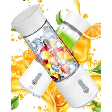 Mixeur à smoothie portable, rechargeable par USB, 4 000 mAh, 500 ml, sans BPA, 6 lames. (SKU produit : 95995178 SKU Offre : lehua25.4.24-1.17) (1/5)