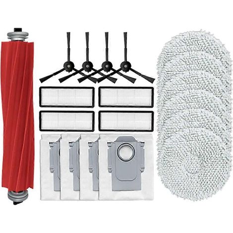 Filtre pour aspirateur brosse pour aspirateur Filtre de brosse pour aspirateur filtre de Roborock Qrevo Pro/ MaxV/ Qrevo S Robot Aspirateur Main Side Brosse HEPA Filtre Serpillière Cloth Dust Bags (1/5)