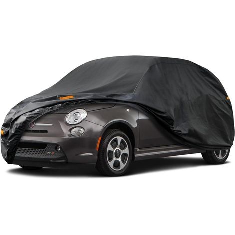 Autoplane Wasserdicht Atmungsaktiv für Fiat 500 (2010-2025) Schwarz (1/5)
