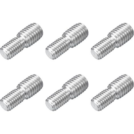 6pcs Boulon à Tige Filetée Double Extrémité M10x15mm à M12x15mm (1/5)