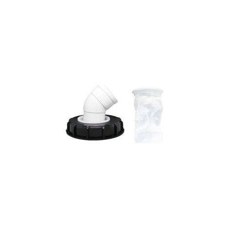 45°Filtre à Couvercle IBC, Filtre à Eau de Pluie en Nylon 163 mm, Lavable avec Couvercle pour réservoir d'eau de Pluie IBC DN 150 (1/5)