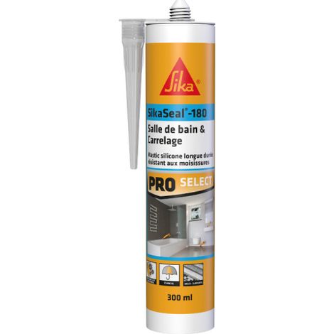 SIKA Sikaseal-180 Masilla de silicona para baños y azulejos - Transparente - 300ml