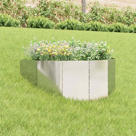 Teenpull – Raseneinfassung 100 x 45 cm Stahl Silber (1/5)