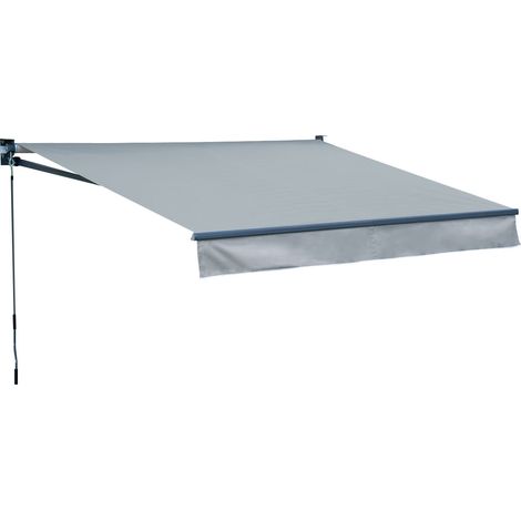 Tenda SAULE 2,95 × 2,5m - Tessuto grigio e struttura grigia