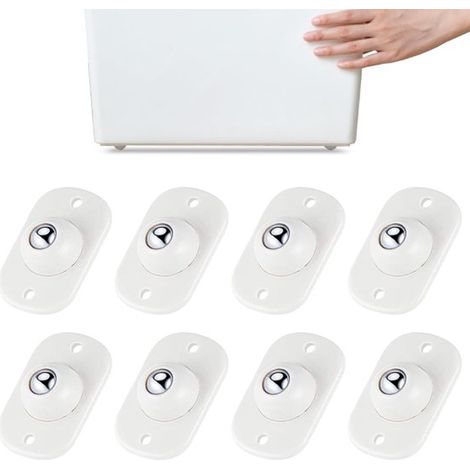 Roulettes pivotantes miniatures auto-adhésives, roulettes universelles à rotation 360° pour petits appareils électroménagers, roues auto-adhésives pour poubelles, boîtes de rangement, petits meubles ( (1/5)