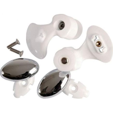Novellini Box Doccia – Roulette incurvée U pour cabine douche – Lot de 2 roulettes – Corps en plastique – Bandage téflon – Résistance à la corrosion (1/3)