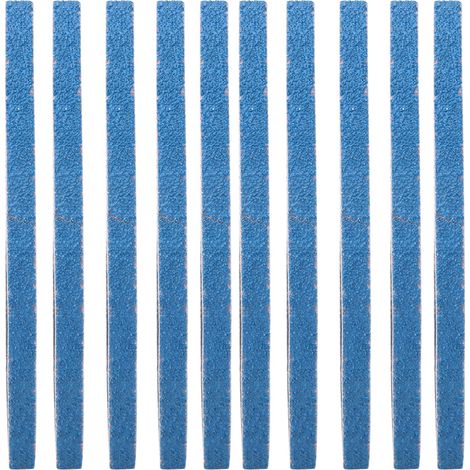 Ortviai Bande abrasive pour ponceuse à bande – 10 pièces, zirconium corindon bleu, 457 x 13 mm, grain 40 (1/5)