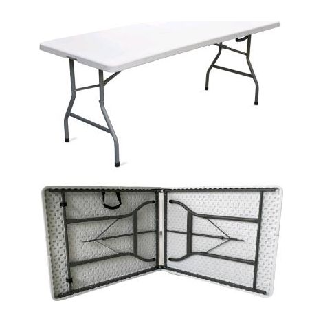 Tavolo Pieghevole Richiudibile per Feste Sagre Fiere Giardino Campeggio Camping 180x75x72 cm (1/5)