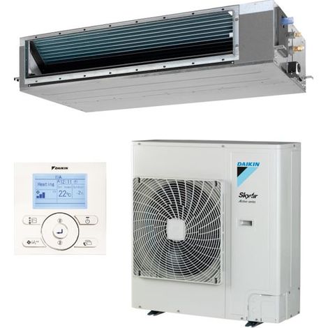 Daikin – Climatiseur réversible gainable 9,5 kW – A/A+ – Ultra-compact 245mm – R-32 – Débit d'air 18m³/min – Pour espaces confinés (1/3)