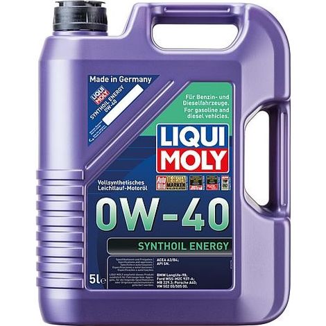 Huile de moteur LIQUI MOLY de synthèse - Energy SAE 0W-40 contenu 5 litres