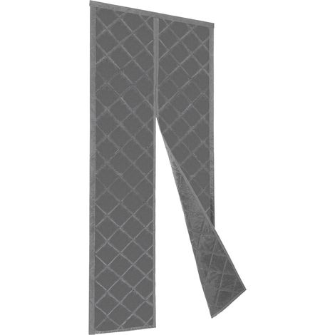 Rideau de porte magnétique avec protection thermique - Gris 81 x 203 (1/5)
