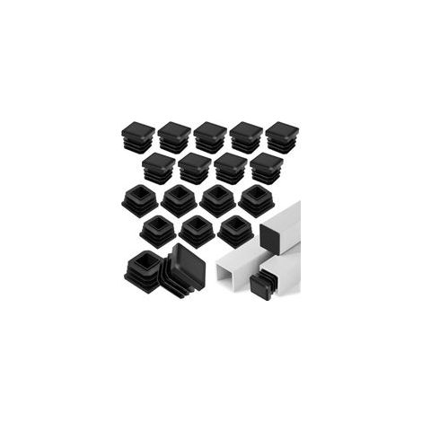 20 Stück 25x25 mm Vierkantrohrstopfen, Kunststoffrohrstopfen, schwarze Lamellenstopfen für Vierkantrohre, Vierkantrohrstopfen für Metallrohre, Stühle, Sofas, Tische und Regale (1/5)