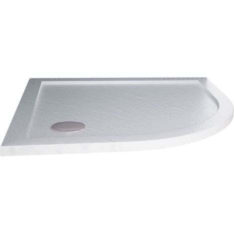 Piatto doccia bordato effetto pietra bianco in acrilico mod. Flower 80x80x4 cm semicircolare