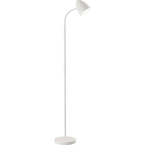 Stehlampe Wohnzimmerleuchte Standleuchte Spot beweglich Metall weiß H 145 cm