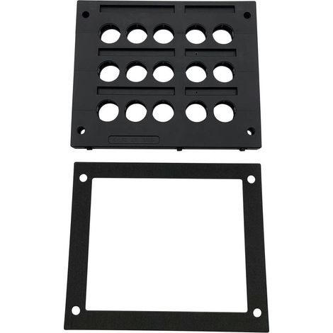 TRU COMPONENTS TC-KDL 3/15 Profilo per introduzione cavi Ø (max.) 16 mm PA Nero 1 pz.
