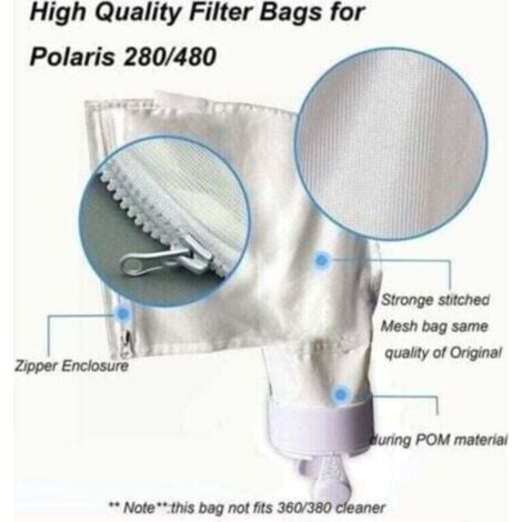 Lot de 3 sacs de rechange avec fermeture éclair compatibles avec Polaris 280 480 Sacs en maille nylon multifonctions K13 K16 Polaris (1/3)