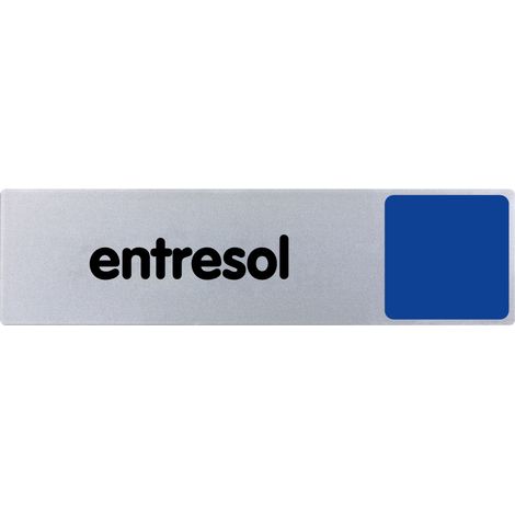 Plaque de porte Entresol - couleur 170x45mm - 4032931
